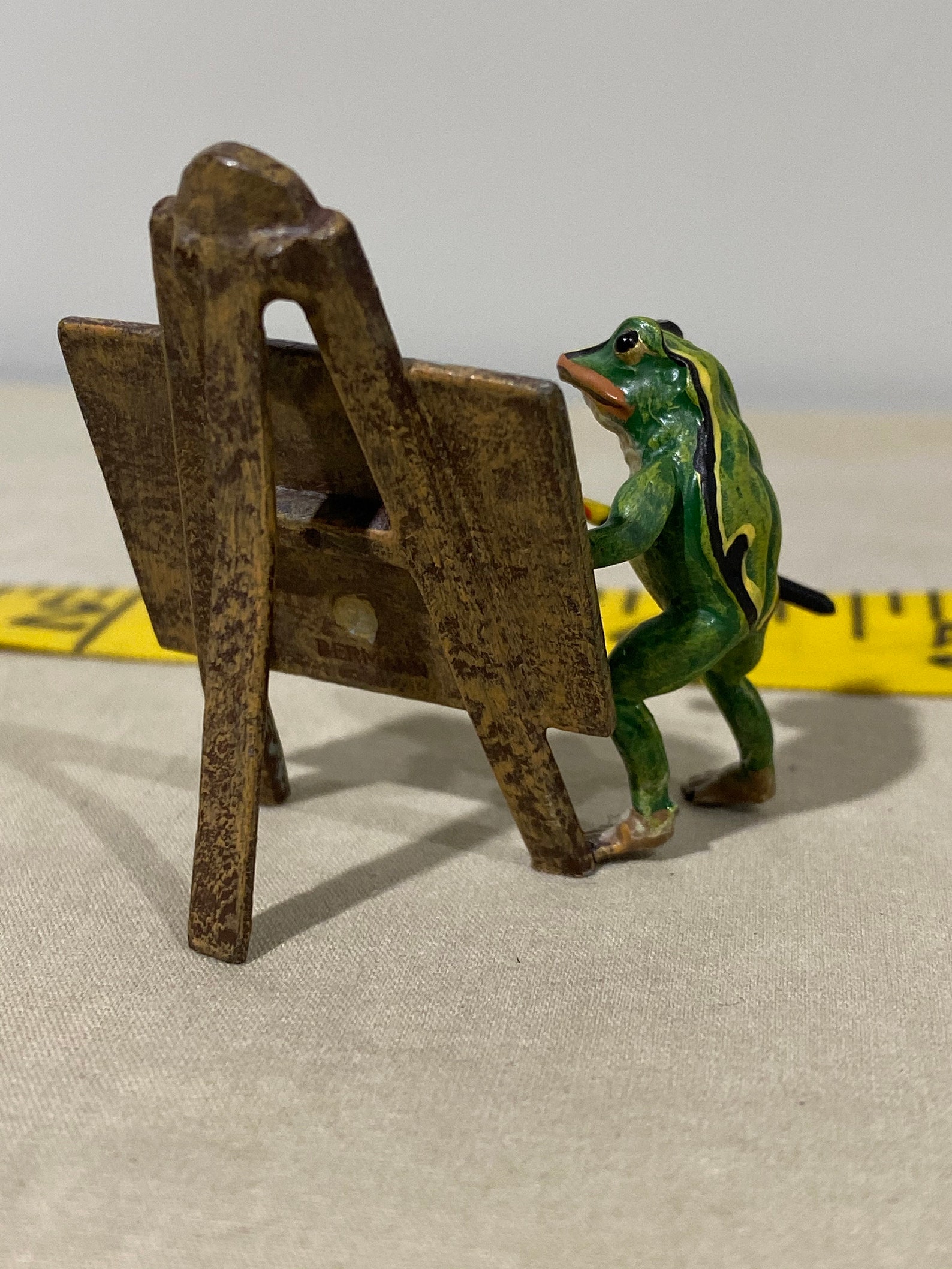 Austrian Bronze Frog Painting a Picture Etsy