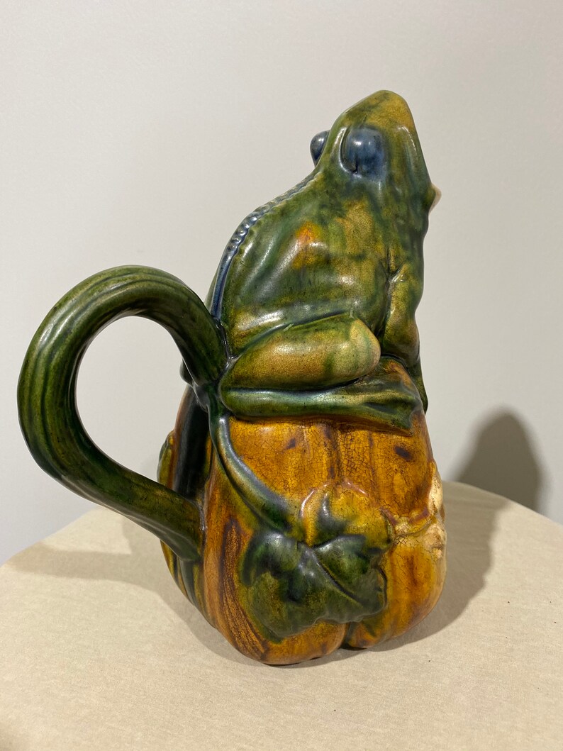 Japanese Ceramic Frog Pitcher Etsy