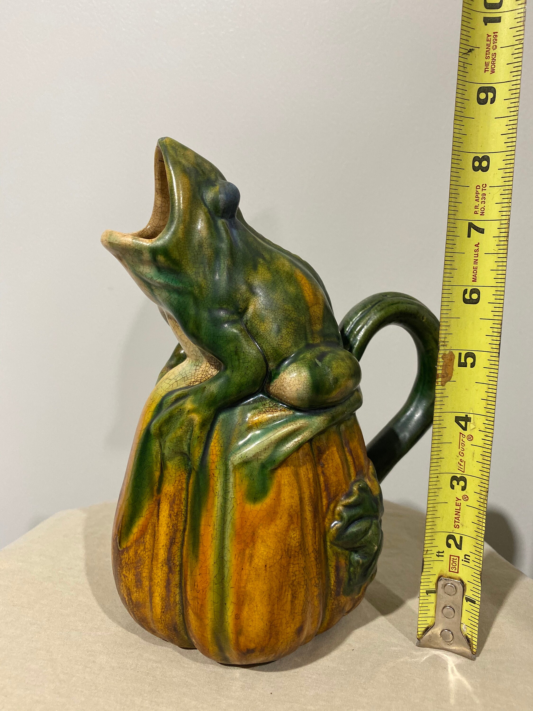 Japanese Ceramic Frog Pitcher Etsy
