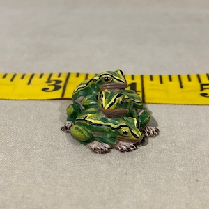 Austrian Bronze Three Frogs