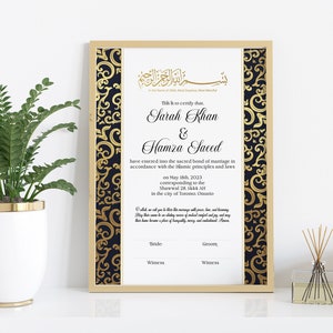 Nikkah-Zertifikat, PDF Druckbare Nikkah-Zertifikat, Nikkah-Zertifikat islamische Heiratsurkunde, druckbare islamische Nikkah-Zertifikat