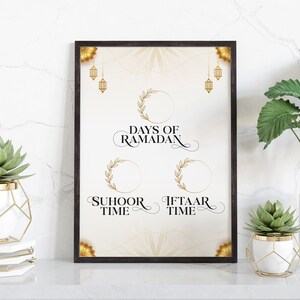 Suhoor & Iftar Time, Ramadan Duas, Fasting Duas, Countdown to Eid, Ramadan Calendar, Ramadan Decoration, Ramadan Printable, Salah Tracker