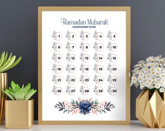 Countdown to Eid, Suhoor & Iftar Time, Ramadan Duas, Fasting Duas, Ramadan Calendar, Ramadan Decoration, Ramadan Printable, Salah Tracker