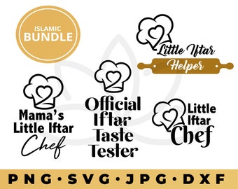 Iftar Chef, Eid Apron, Iftar svg, Ramadan SVG, Iftar Helper SVG, Ramadan Apron, Little Iftar Helper Kids Apron, Iftar Prep Crew svg