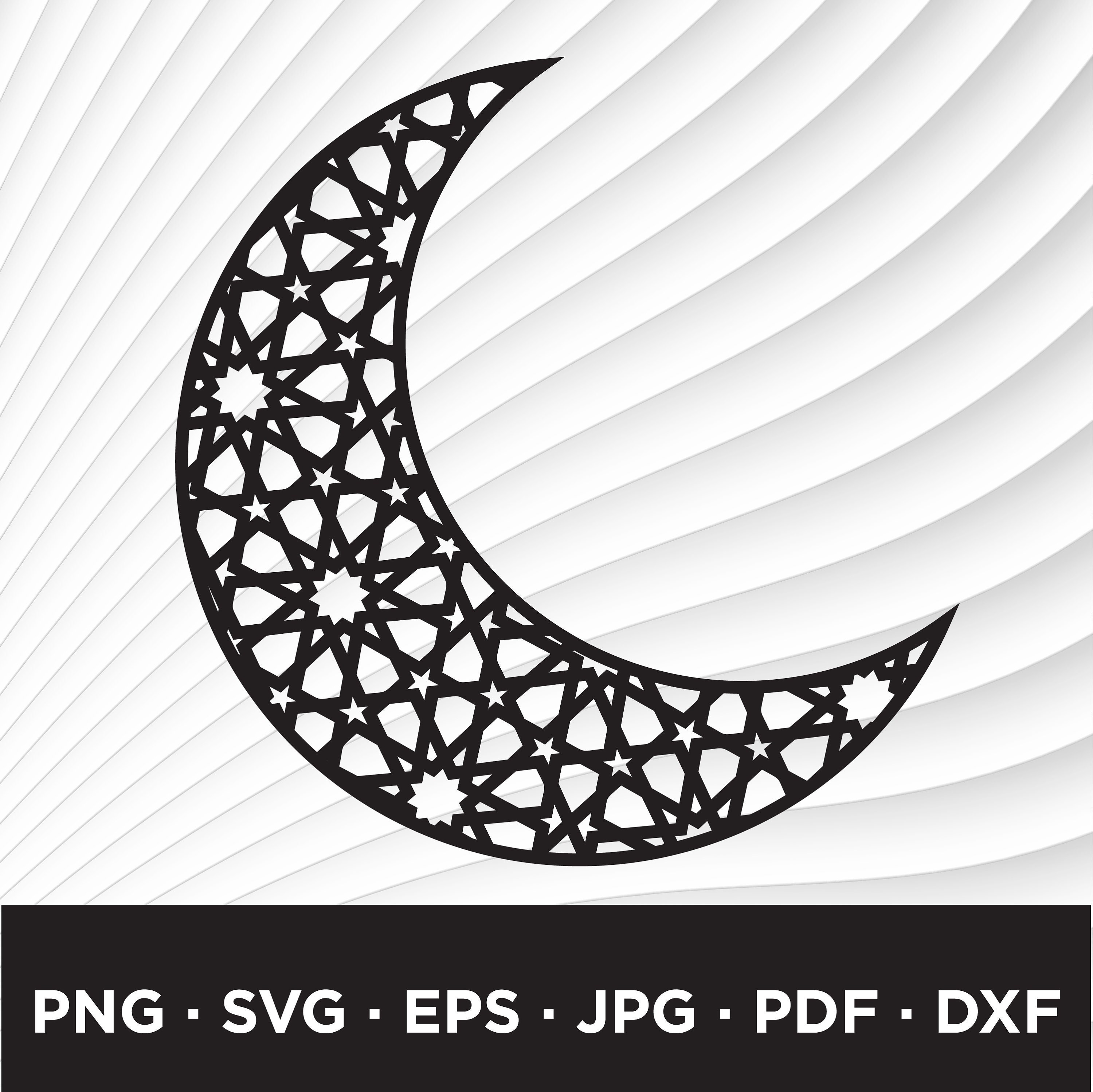 Mandala Crescent Moon Ramadan Banner Svg Islamic Laser Cut - Etsy