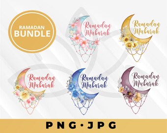 Ramadan Mubarak Sublimation PNG, Ramadan Mubarak Watercolor PNG, Floral Ramadan Mubarak, Kids Ramadan Sublimation, Arabic png