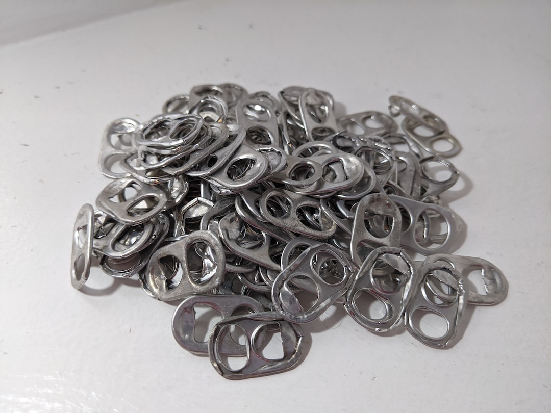 100 Silver Aluminum Soda Can Tabs for Crafts Etsy