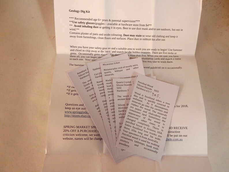 Australian Geology Dig Kits Etsy