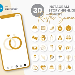 Instagram Highlight Covers for Wedding Business, Canva Instagram Story Highlight Icons, Bride Instagram Highlight Covers, Instagram Branding