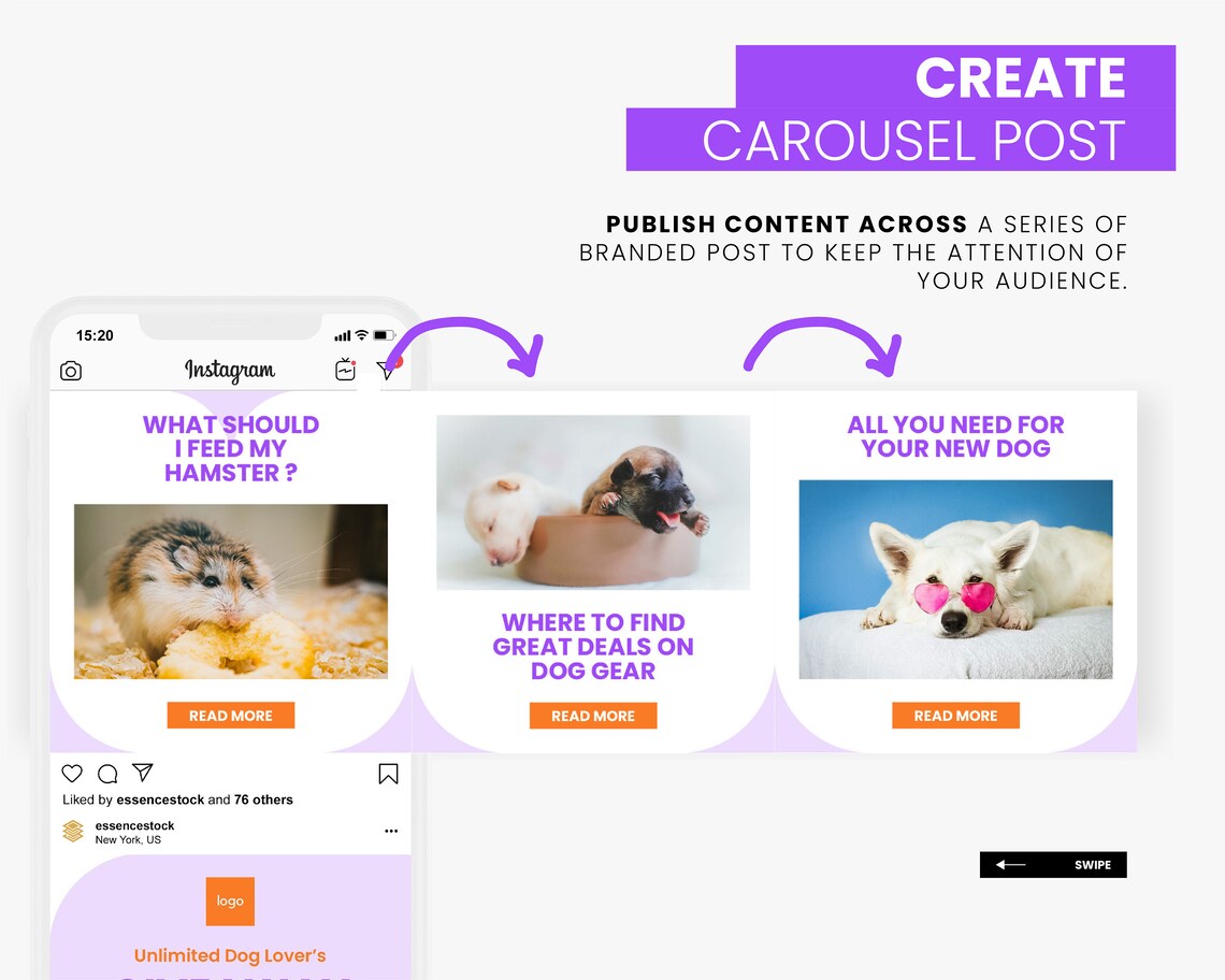 PETS ENGAGEMENT BOOSTER Instagram Post Template Pet Shop | Etsy