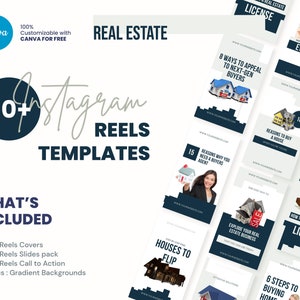 Real Estate Instagram Reels + Covers for Realtors, Editable Canva Instagram Template for Real Estate Marketing, Realtor Video Engagement