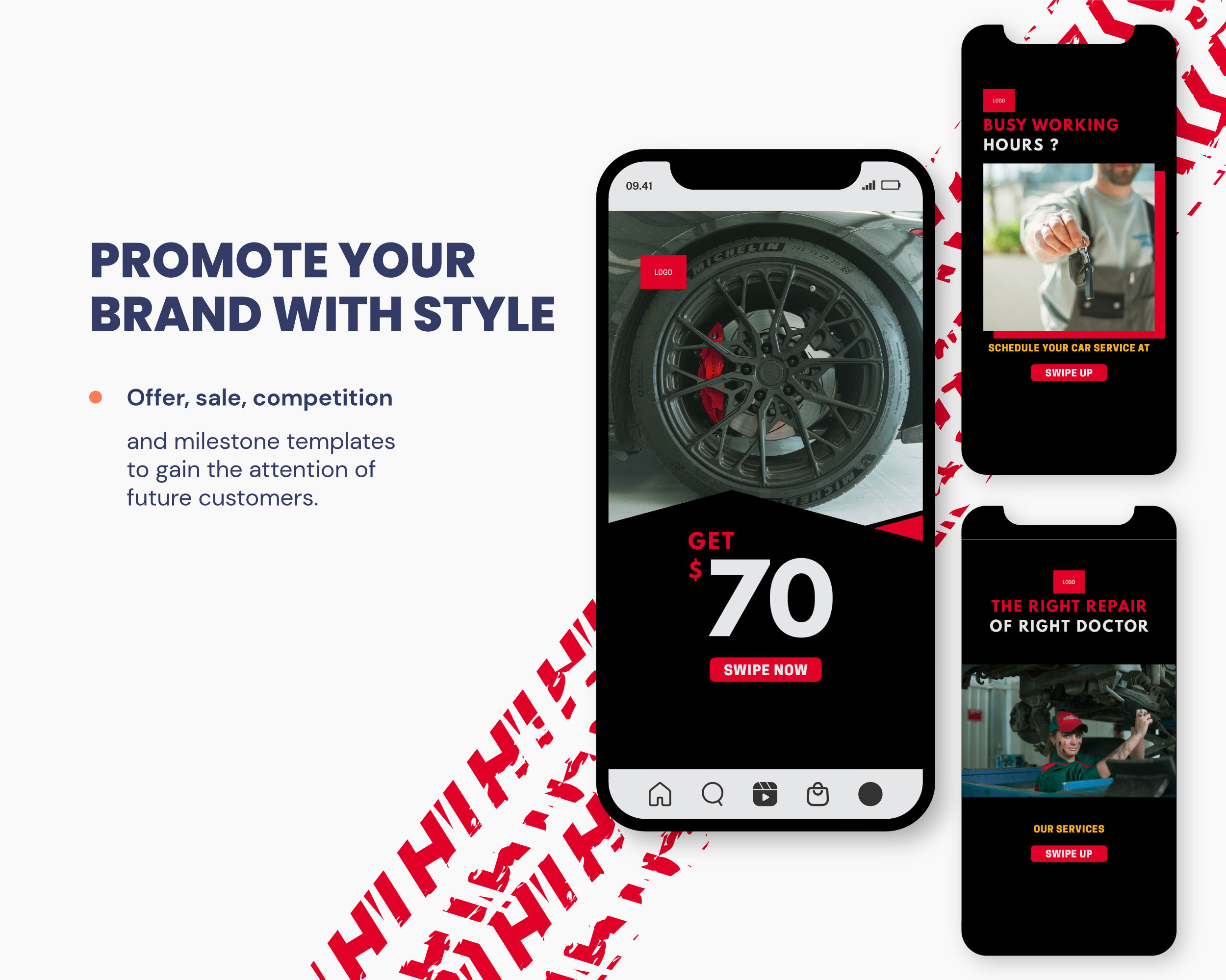 Auto Repair Instagram Story Automotive, Instastories Template for Car