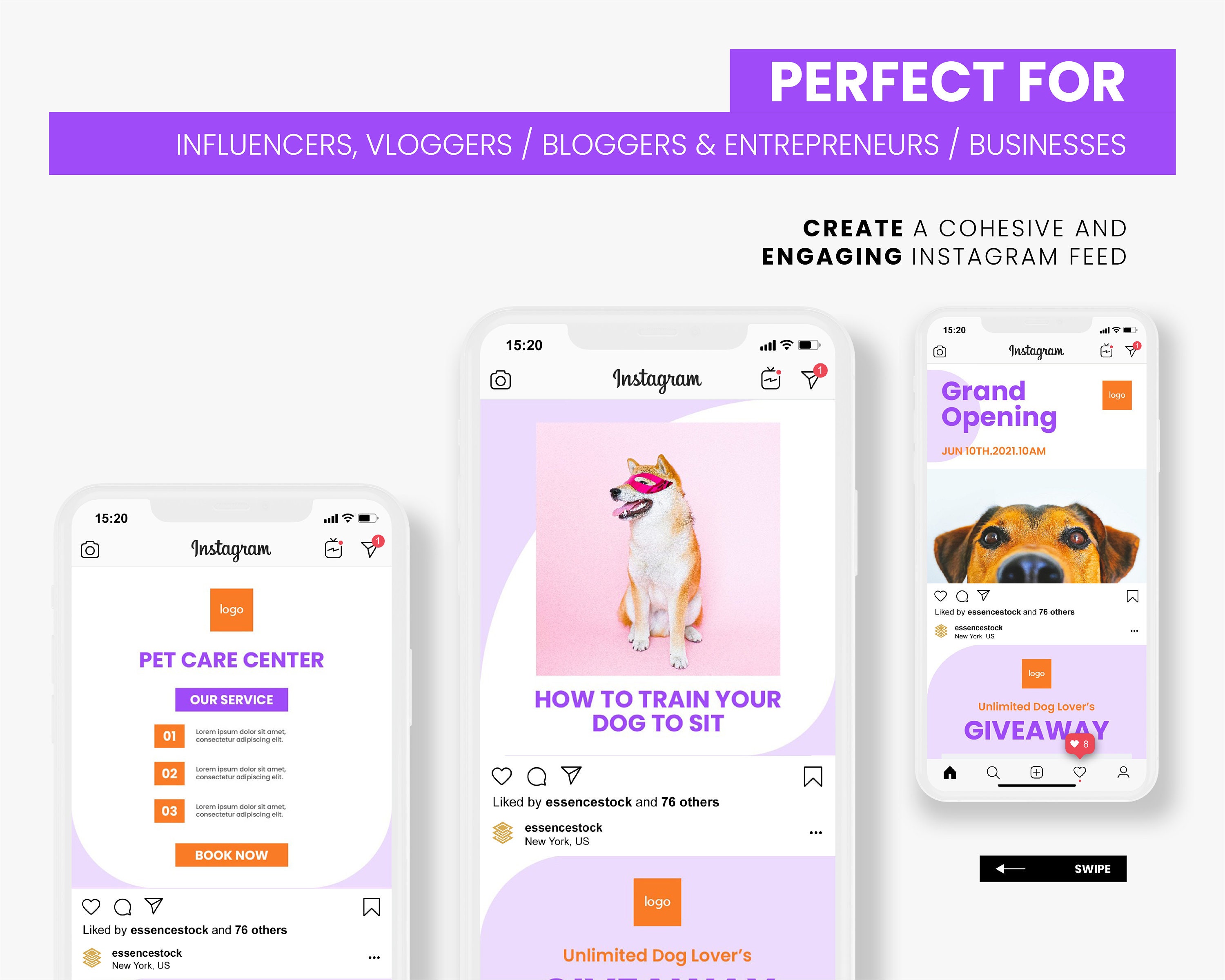 PETS ENGAGEMENT BOOSTER Instagram Post Template Pet Shop | Etsy