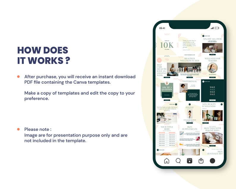 WELLNESS INSTAGRAM TEMPLATE Senses, Blog Templates, Health Templates ...