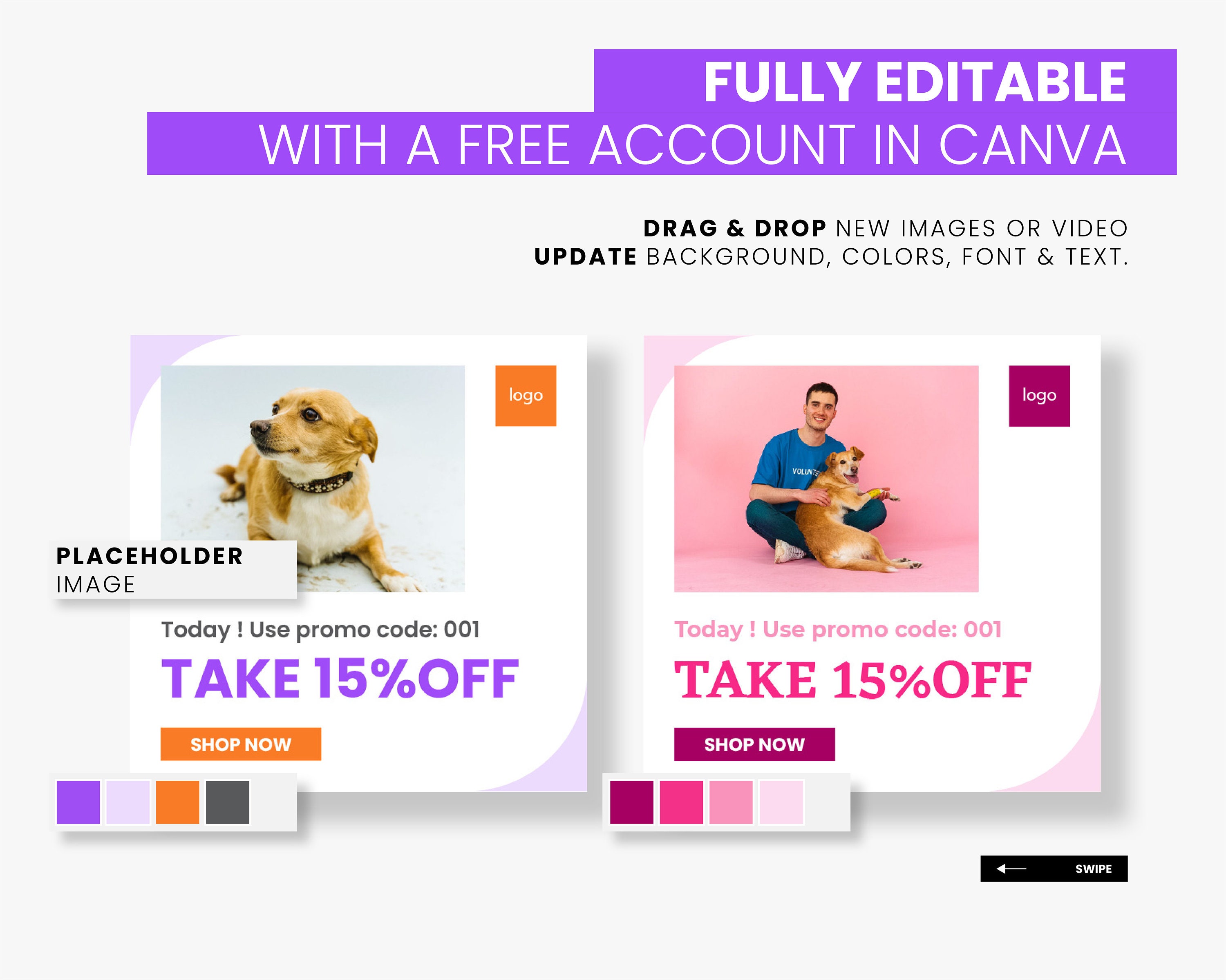 PETS ENGAGEMENT BOOSTER Instagram Post Template Pet Shop | Etsy