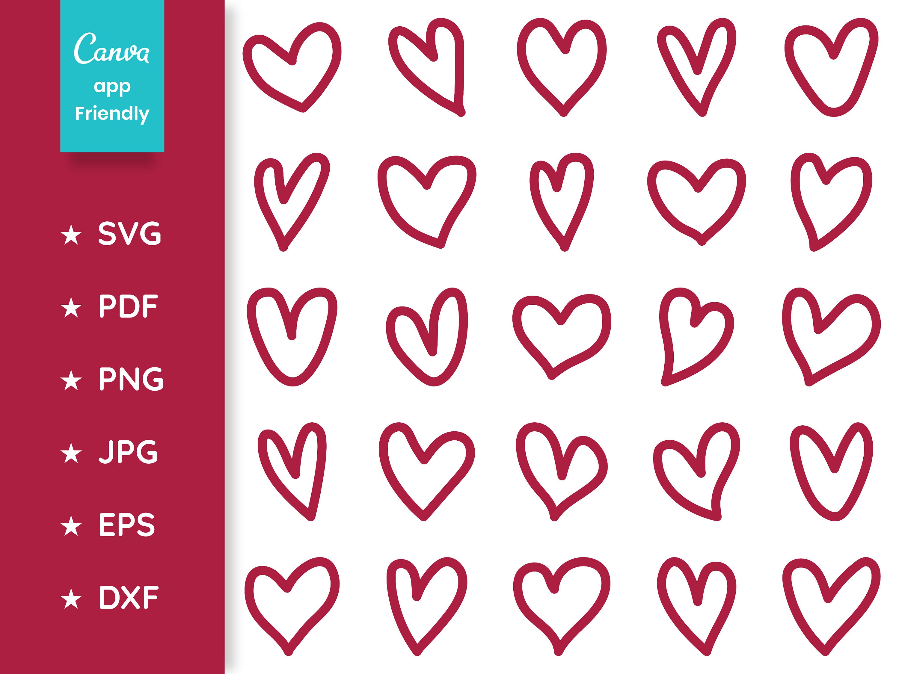 Heart drawing and labels