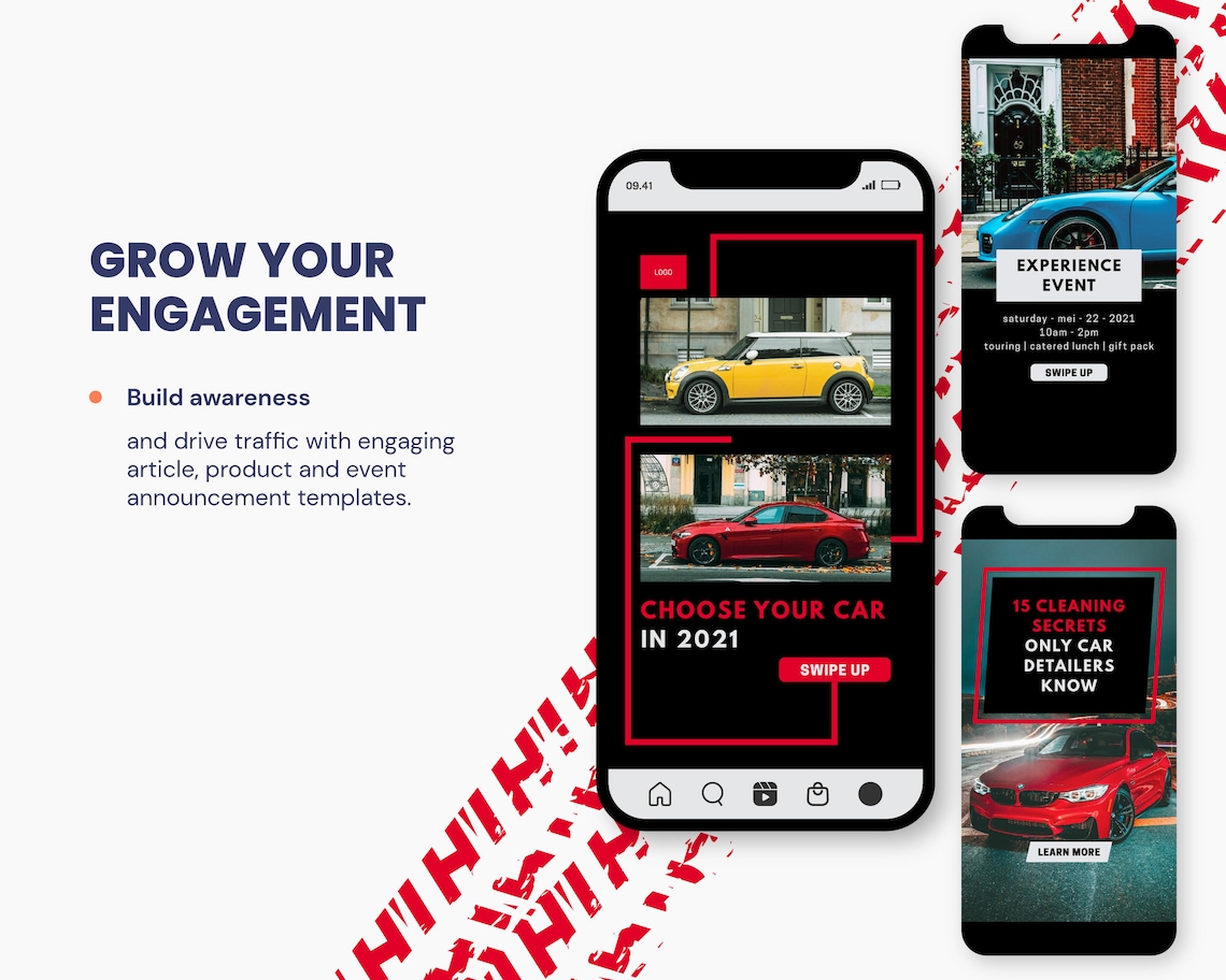 Auto Repair Instagram Story Automotive, Instastories Template for Car