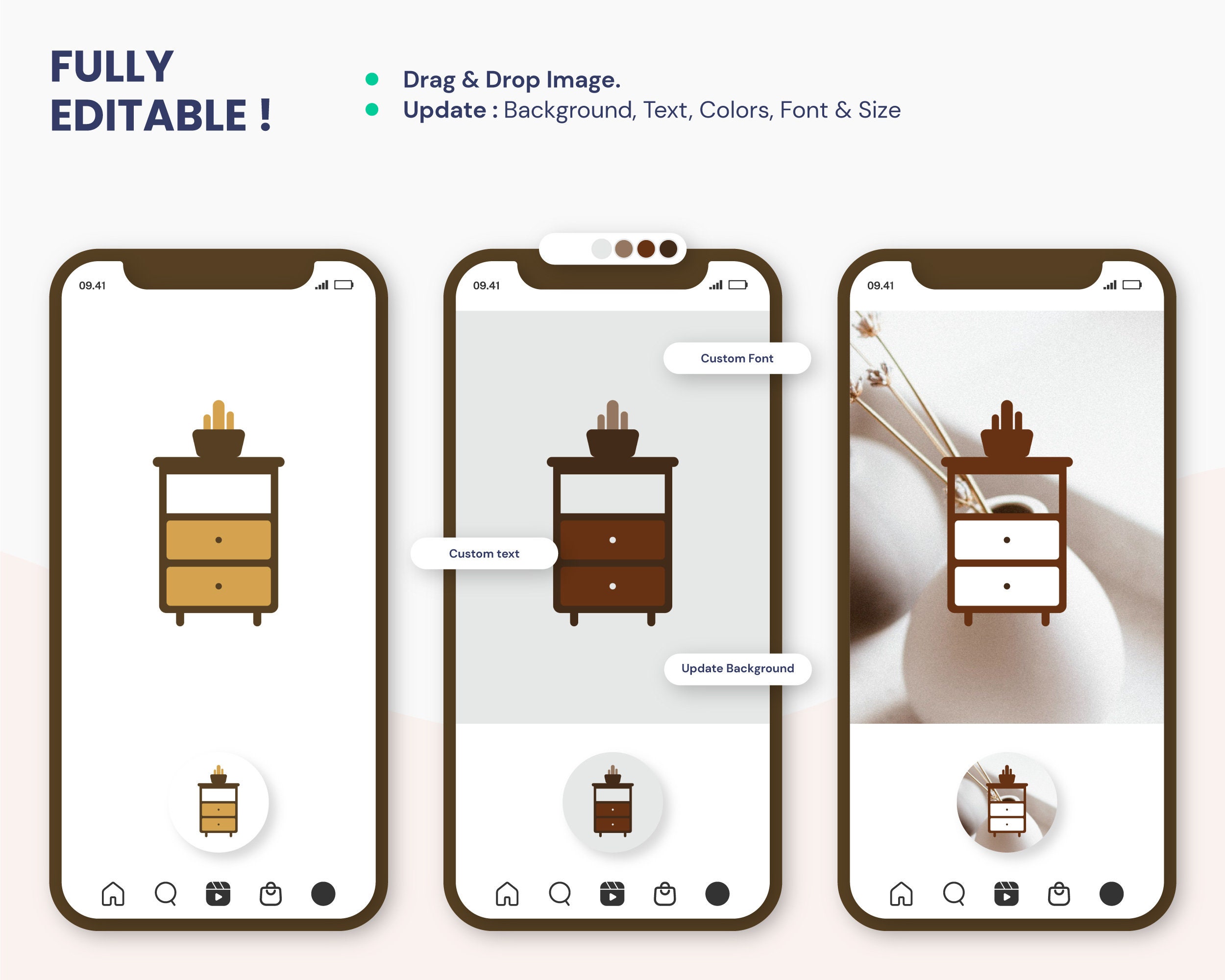 Instagram Highlight Covers for Home Decor, Canva Instagram Story ...