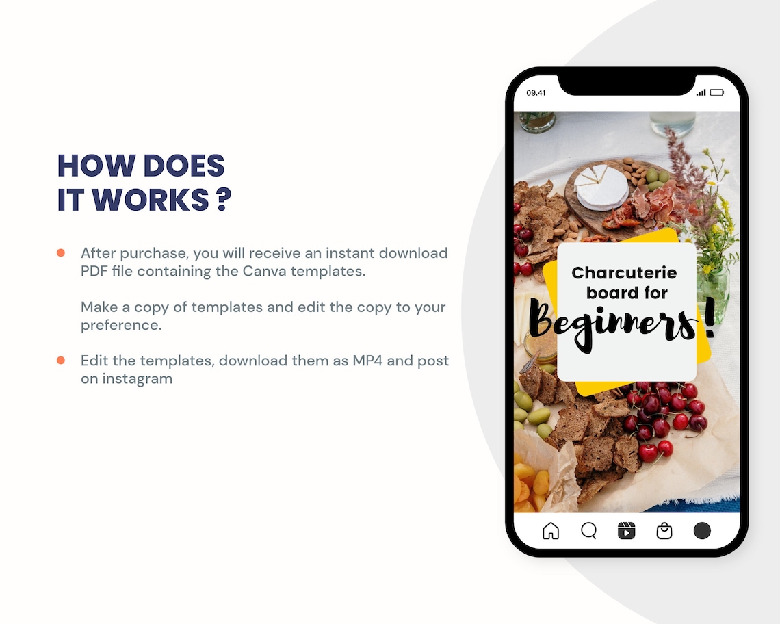 FOOD INSTAGRAM REELS Template Covers, Blog Templates, Recipe Templates
