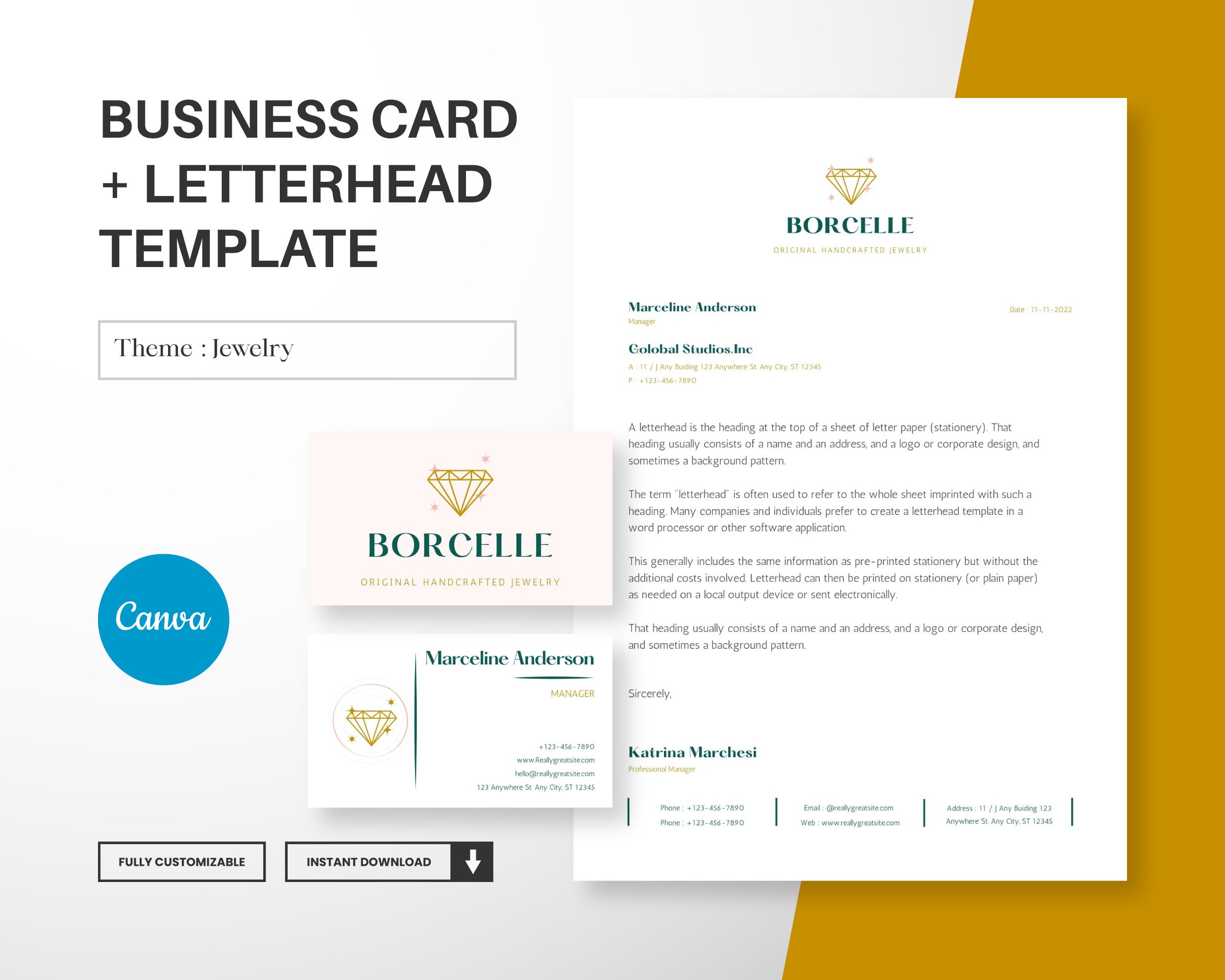 Image 4 for Business Card Letterhead Envelope Template