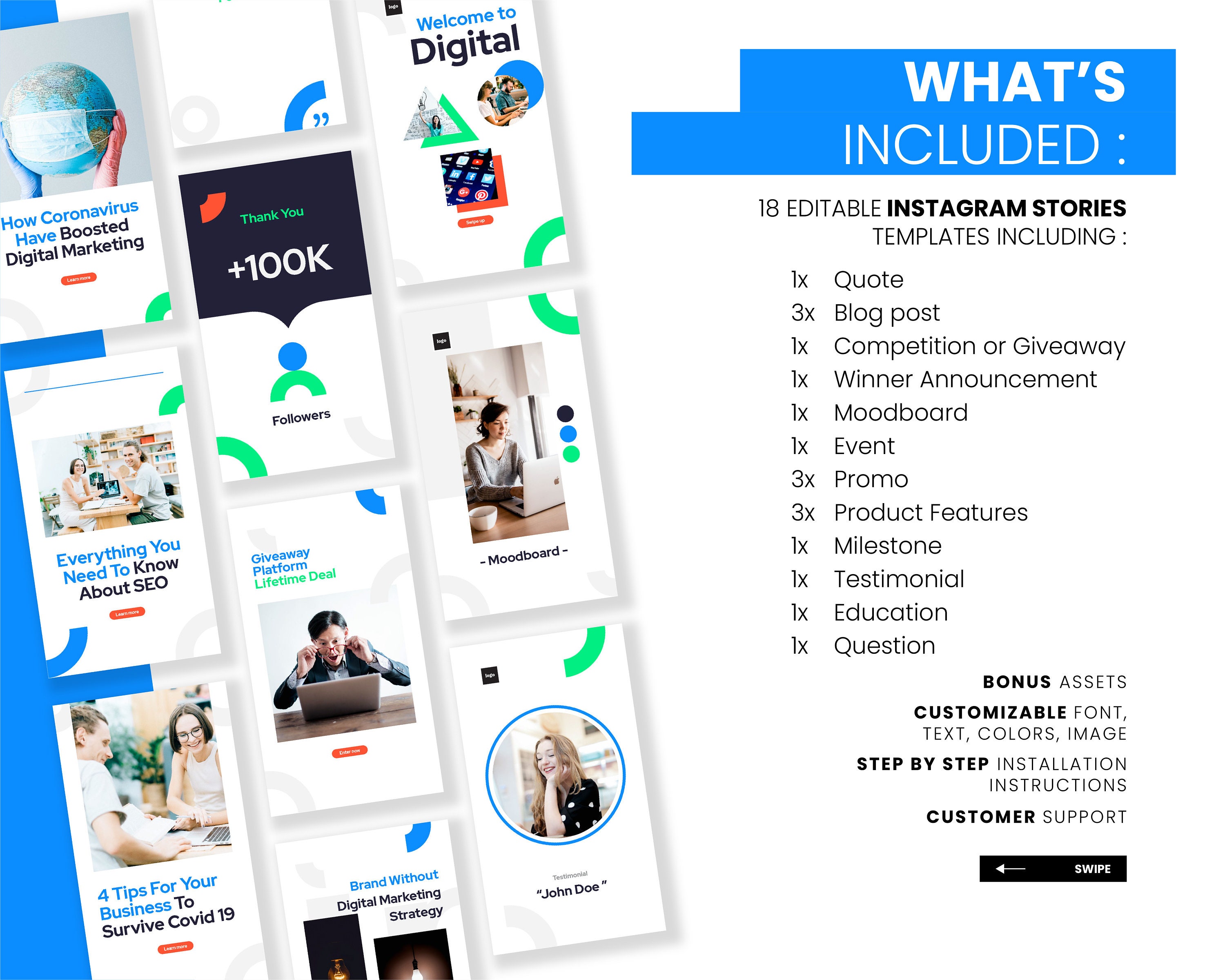 Tech Instagram Templates Digitalk Instagram Story Template | Etsy