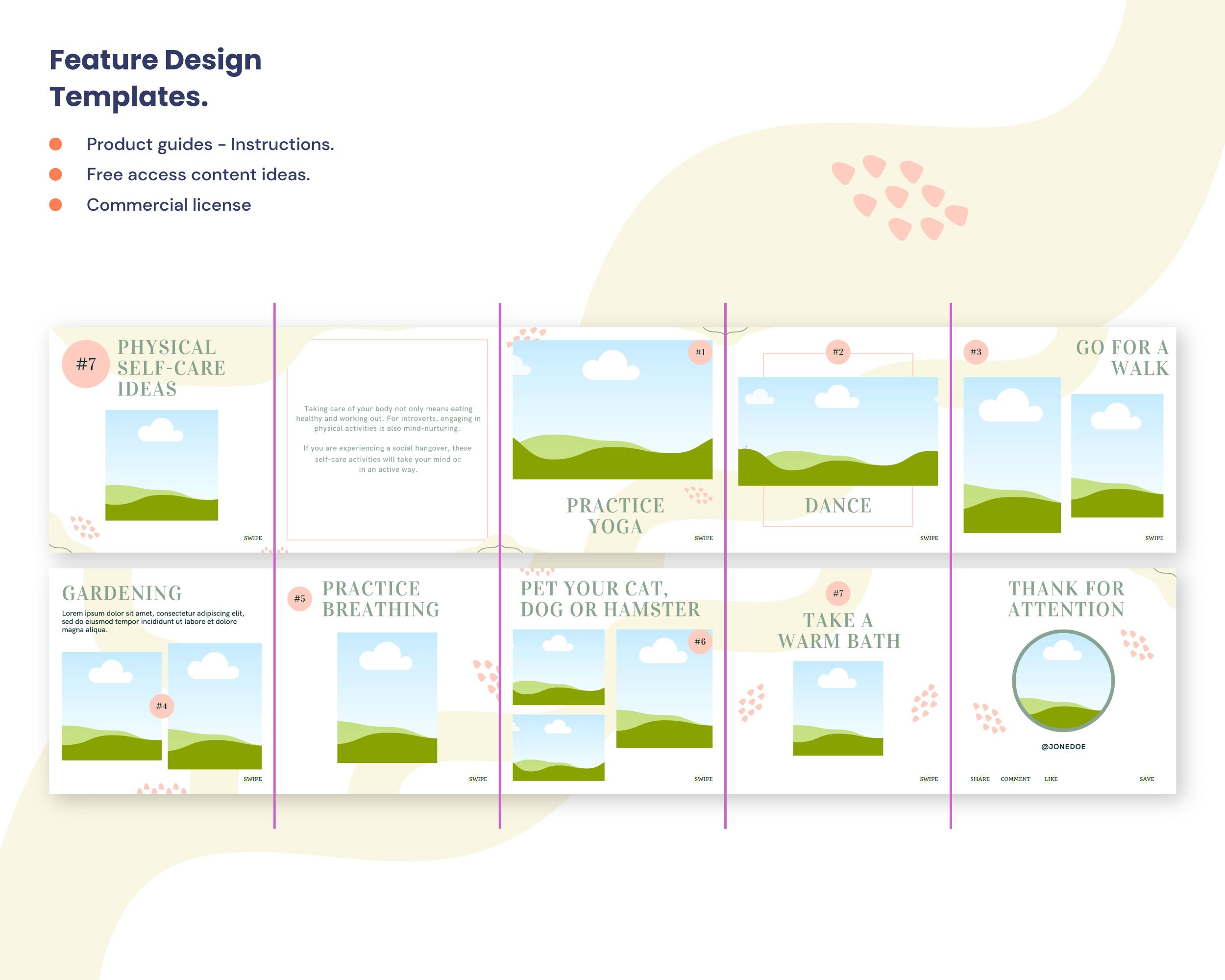 Instagram Carousel Posts for Canva — Senses, Nutrition Instagram ...