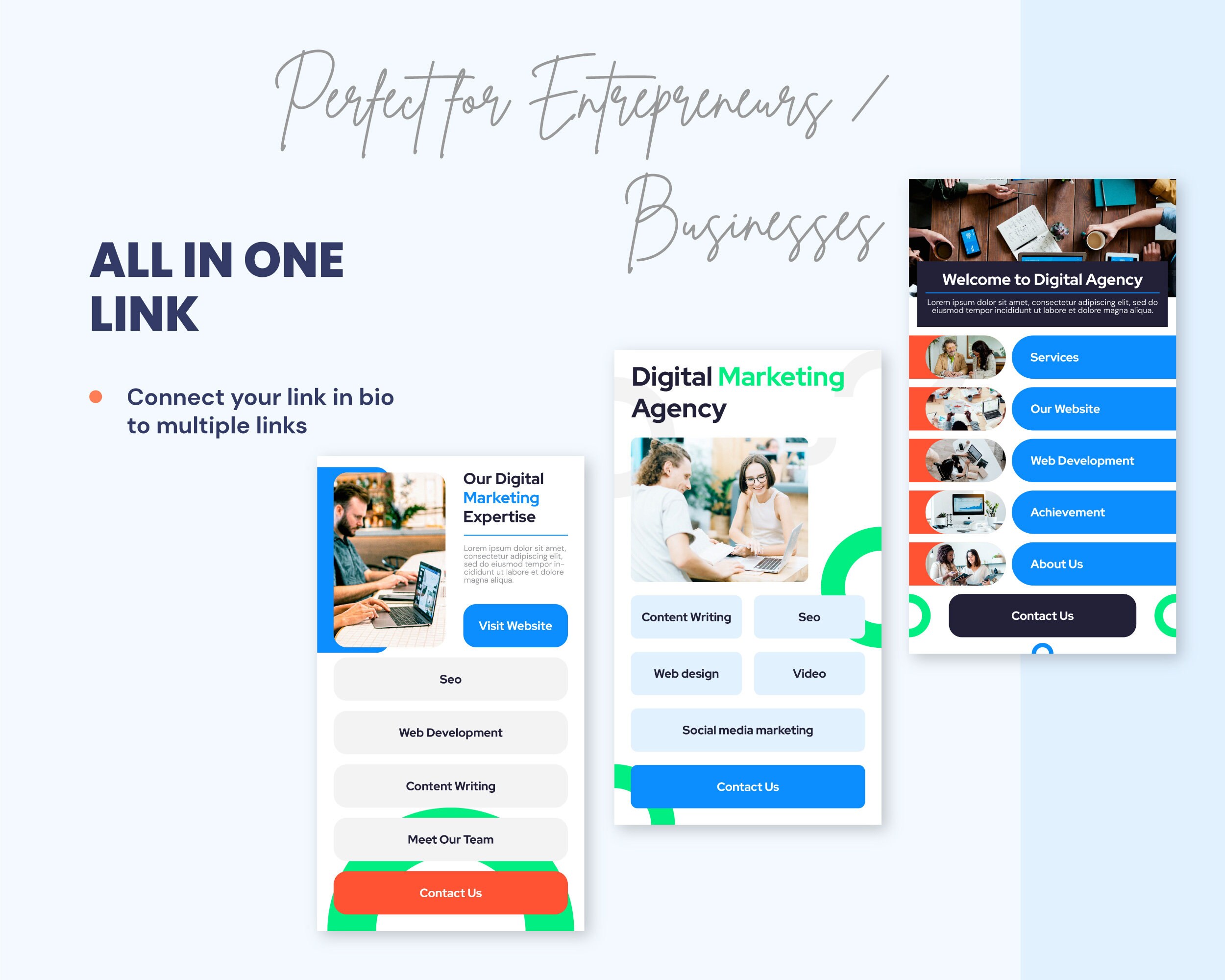 Link in Bio Template — Digitalk, Startup Canva Bio Link, IG Bio ...