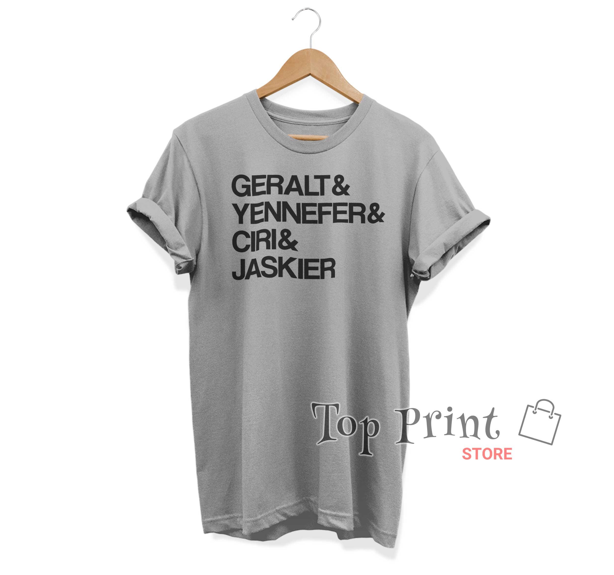 Funny Geralt Yennefer Cirilla Ciri u0026 Jaskier Shirt the Witcher - Etsy