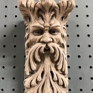 Colgante de pared/aplique clásico de Hombre Verde - Arte fantástico - Placa facial - Arte celta - Mitología escocesa - Arte