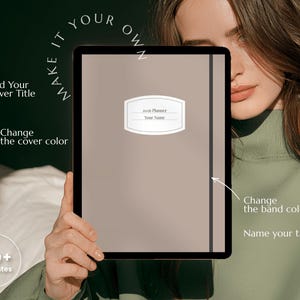 Personlig digital anteckningsbok, anpassad Goodnotes-planerare, hyperlänkad PDF-journal (digital nedladdning)