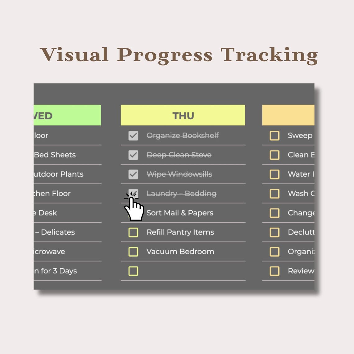 Digital To-do List Google Sheets Template Daily Weekly Monthly Annually ...
