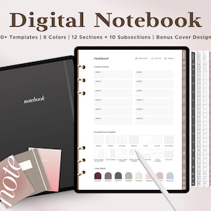 Cuaderno digital todo en uno | Cuaderno mínimo PDF | buenas notas