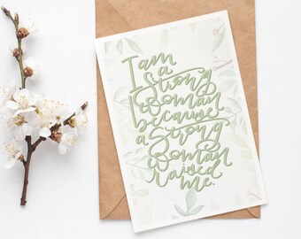5x7 "Strong Woman" Mother's Day Card (Single-Sided)