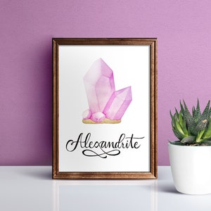 8&quot;x10&quot; Watercolor Alexandrite Crystal [Digital Download]