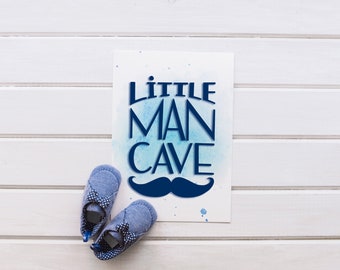 8"x10" Digital Download Hand Lettered "Little Man Cave" Bedroom/Nursery Sign