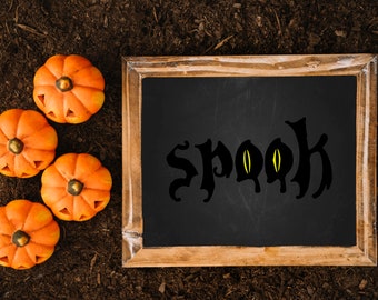 10"x8" Digital Download Hand Lettered Spook Halloween Print