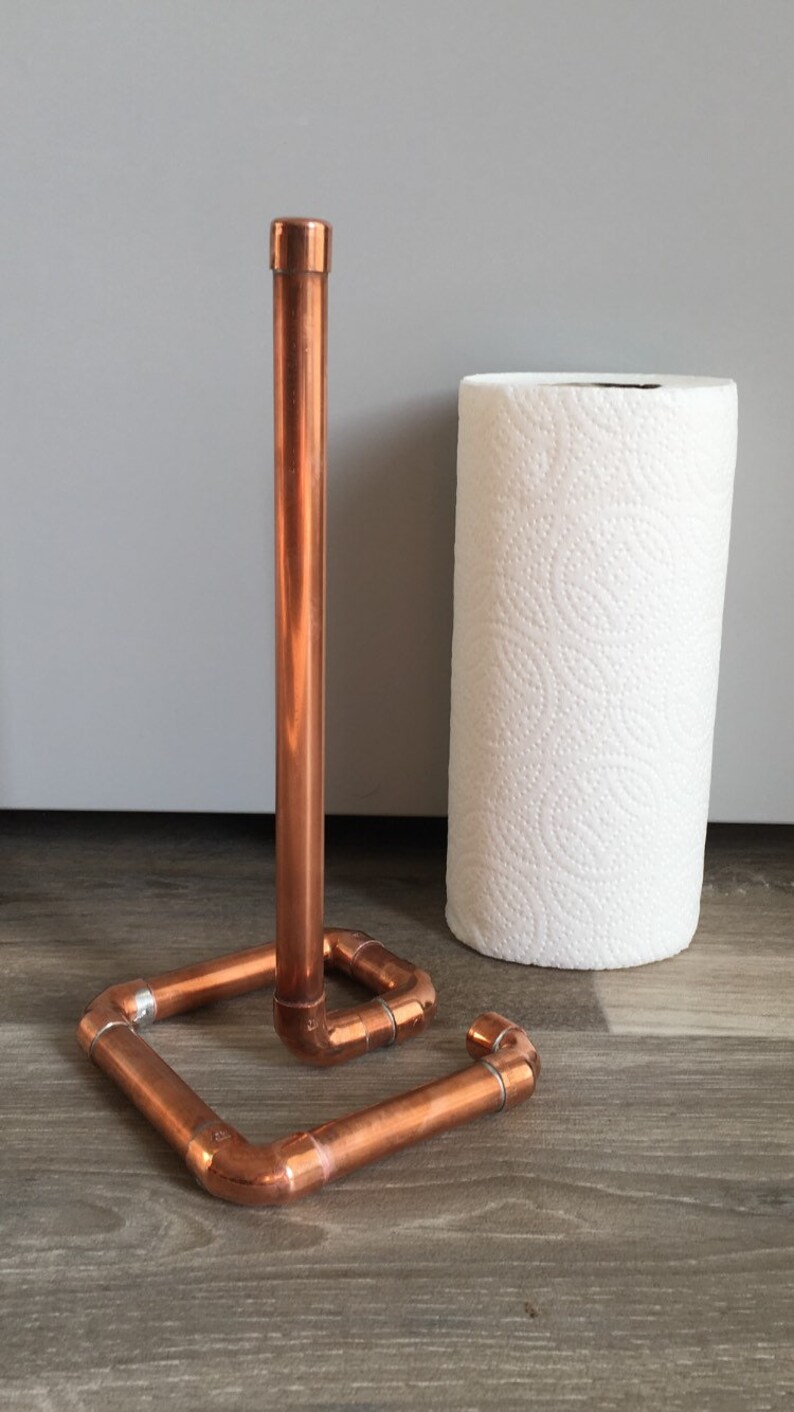 Copper kitchen roll holder Etsy
