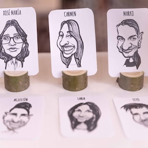 Wedding Favors // Wedding Favors for Guests // Seating Plan / Wedding Guest Gift / Caricatures from photo / Personalized Gift / Caricature