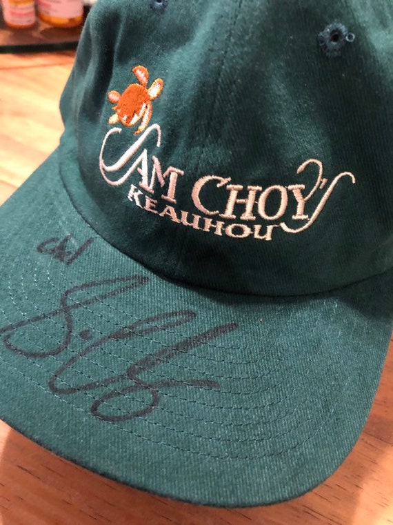 Chef SAM CHOY Restaurant Cap Signed Autograph Haw… - image 2