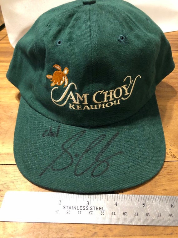 Chef SAM CHOY Restaurant Cap Signed Autograph Haw… - image 10