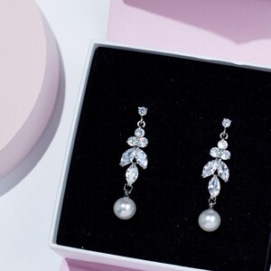 Bridal pearl jewelry earrings freshwater pearls wedding earrings bridal jewelry pearl drop earrings