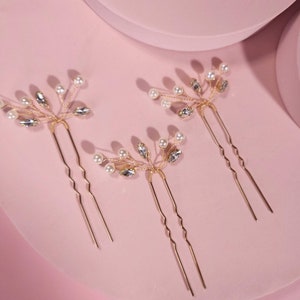 Bridal Hair Pins Silver Bridal hair accessories Hair Pins Crystal Silver Hair Pins  Wedding Hair Pins Bridesmaids gifts Hair Pins