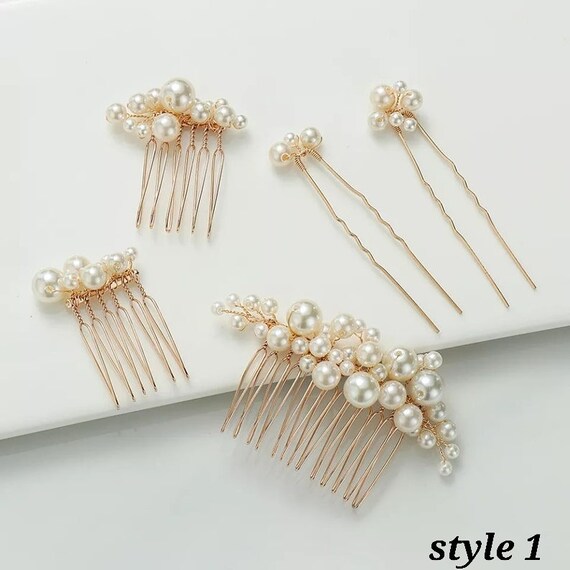 Bridalglamourandmore Pearl Hair Pins Mix Size Pearl Hair Pins Wedding Pins Pearls Hair Pins White Pearl Wedding Accessories Bridal Hair Accessories in Pearl