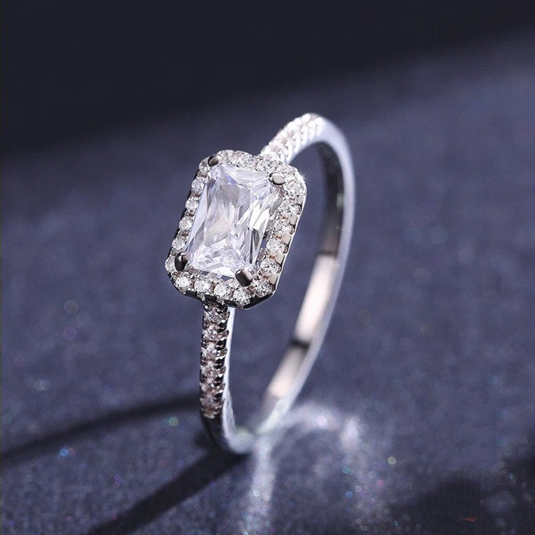 1 pièce Romantique À Détail Cœur Anneau Dames Bijou Pour Femme S925 Argent  Sterling Bague De Fiançailles fine Bijou Cadeau Pour Fille Fête De  Graduation Pour Des Couple Anneau