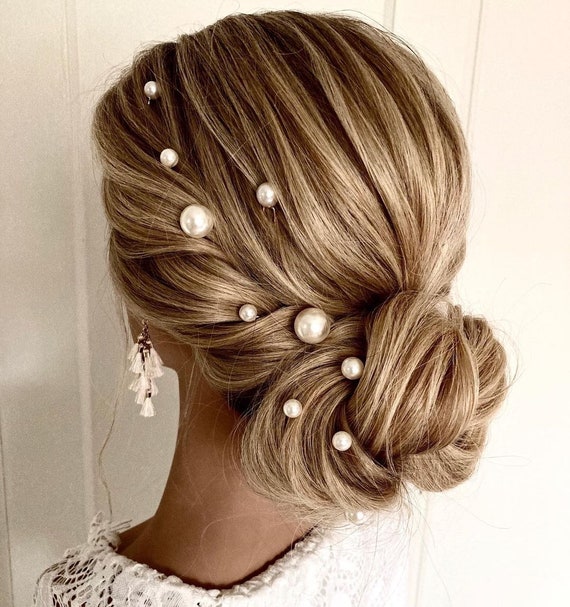 Multiple Sizes Hair Pearls Pins for Wedding Style Bride Hair