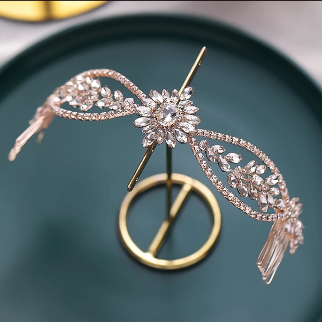 Bridal hair band wedding headband bridal crystal hair comb Etsy