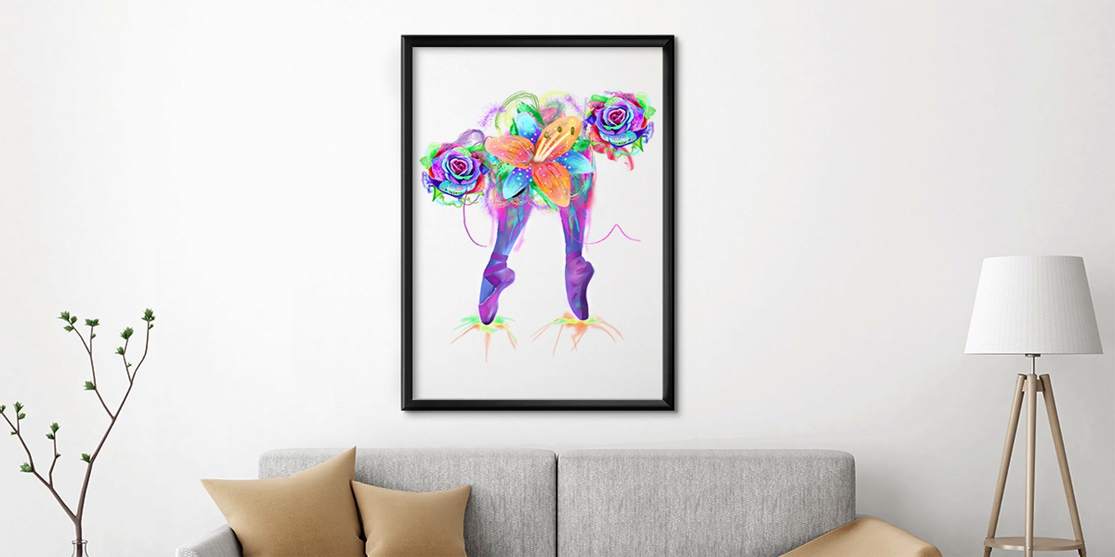 rainbow ballet shoes