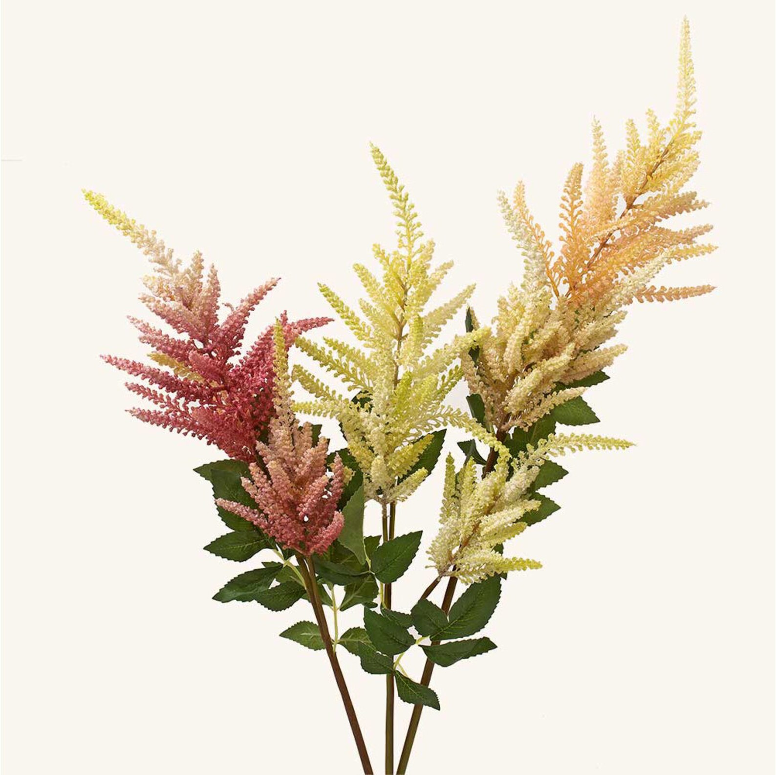 34 Tall Artificial Astilbe Flower Stem Cerise Cream Pink Etsy