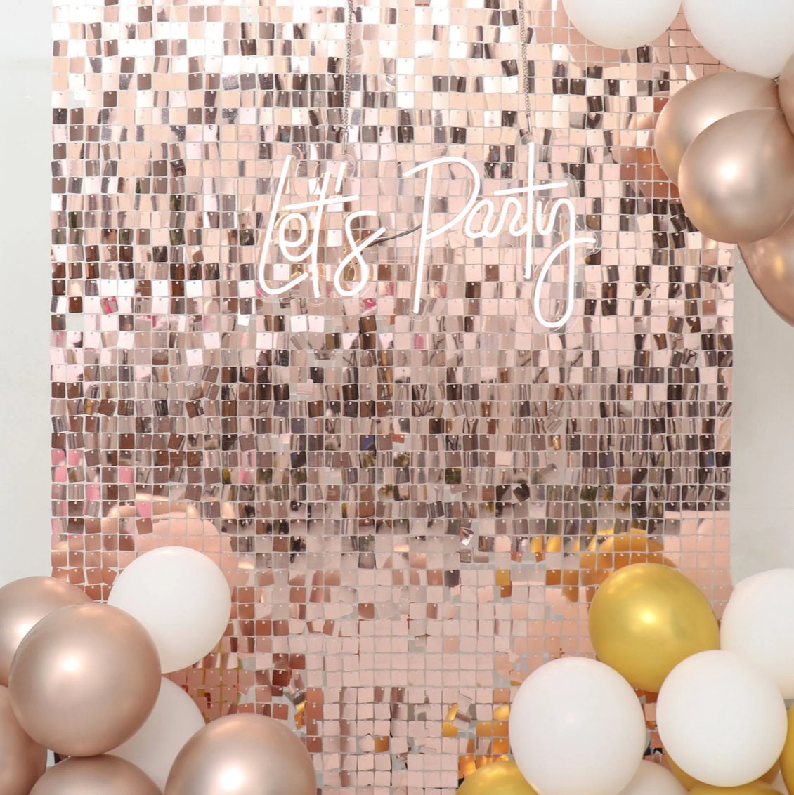  Silver Shimmer Wall Backdrop Sequin Wall Panels Square Wall  Backdrop Decoration for Birthday, Wedding Anniversary Party,12 Pieces :  Electronics