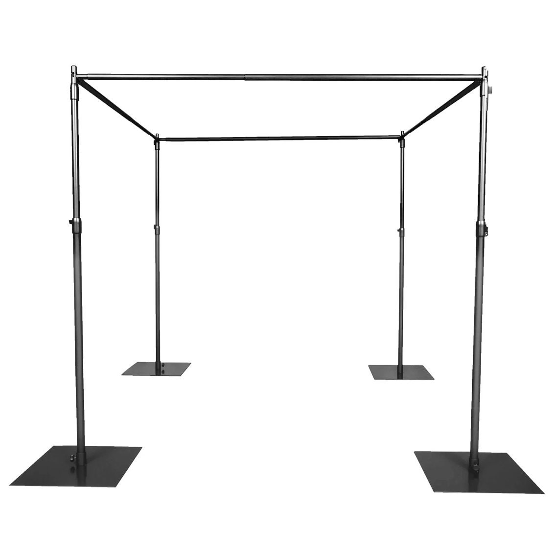 10' x 10' DIY Adjustable Heavy Duty Backdrop Stand, metal, color black -  Moab Event Services LLC d.b.a. Wedding Moab